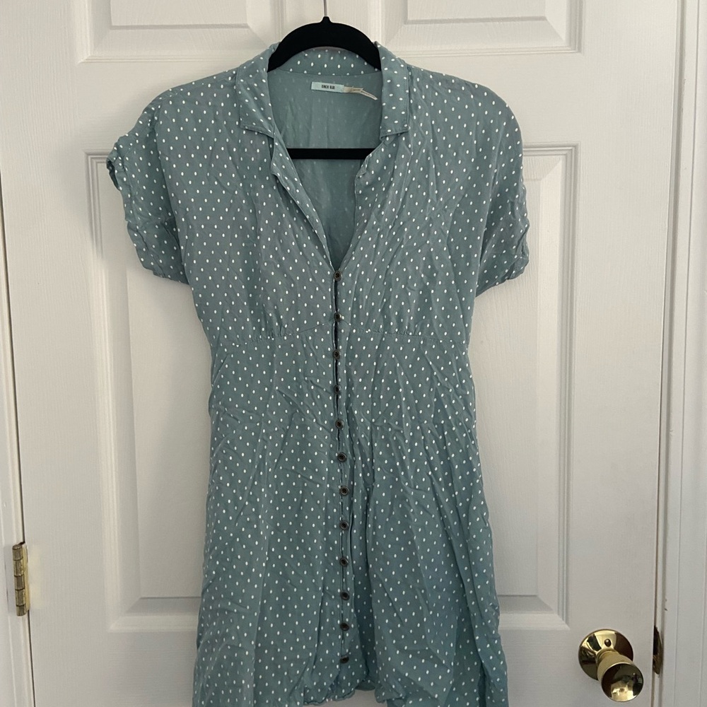 Polka Dot Button-Up Dress